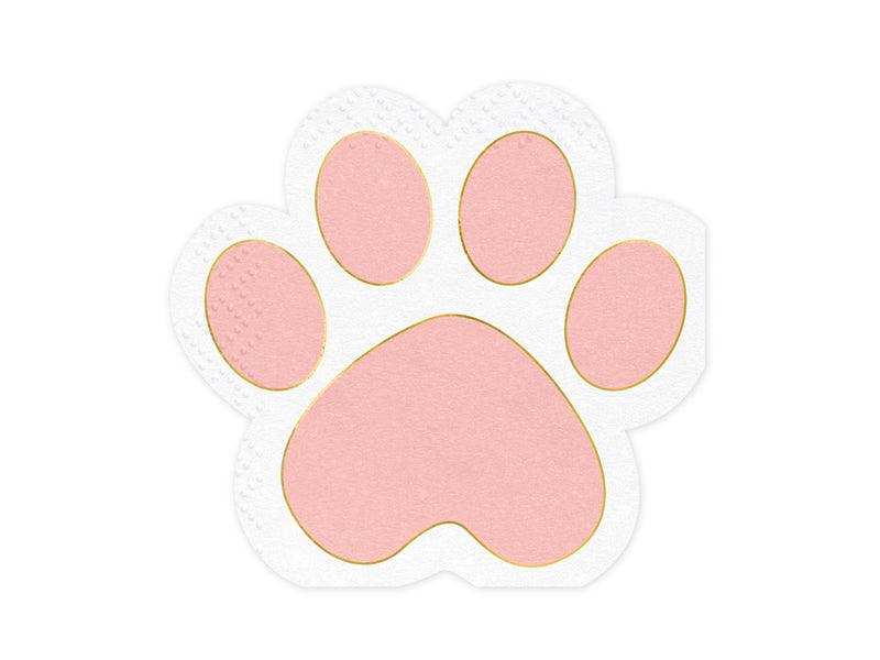 Servietten - Katzenpfoten, mix, 15,5 x 14,5 cm (1 VPE / 12 Stk.) - FeierGlanz